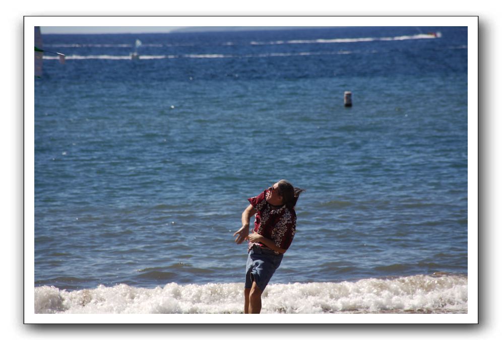 Gliders, Sand, and Surfers in Maui - 075